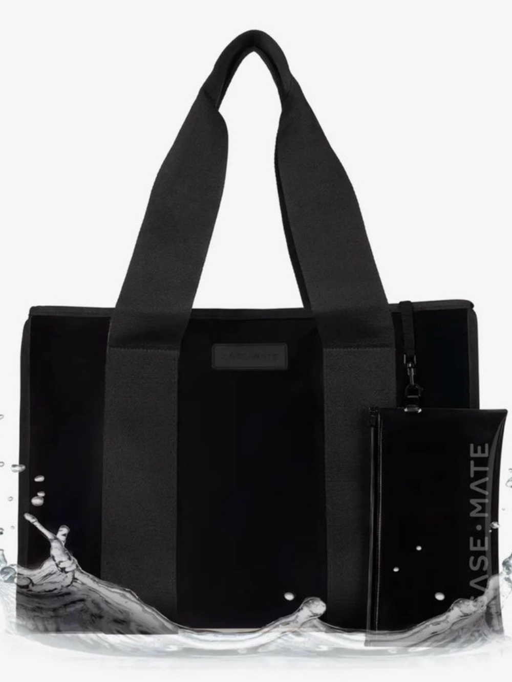 case-mate Black Jelly Tote Tote with Detachable Cellphone Pouch
